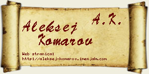 Aleksej Komarov vizit kartica